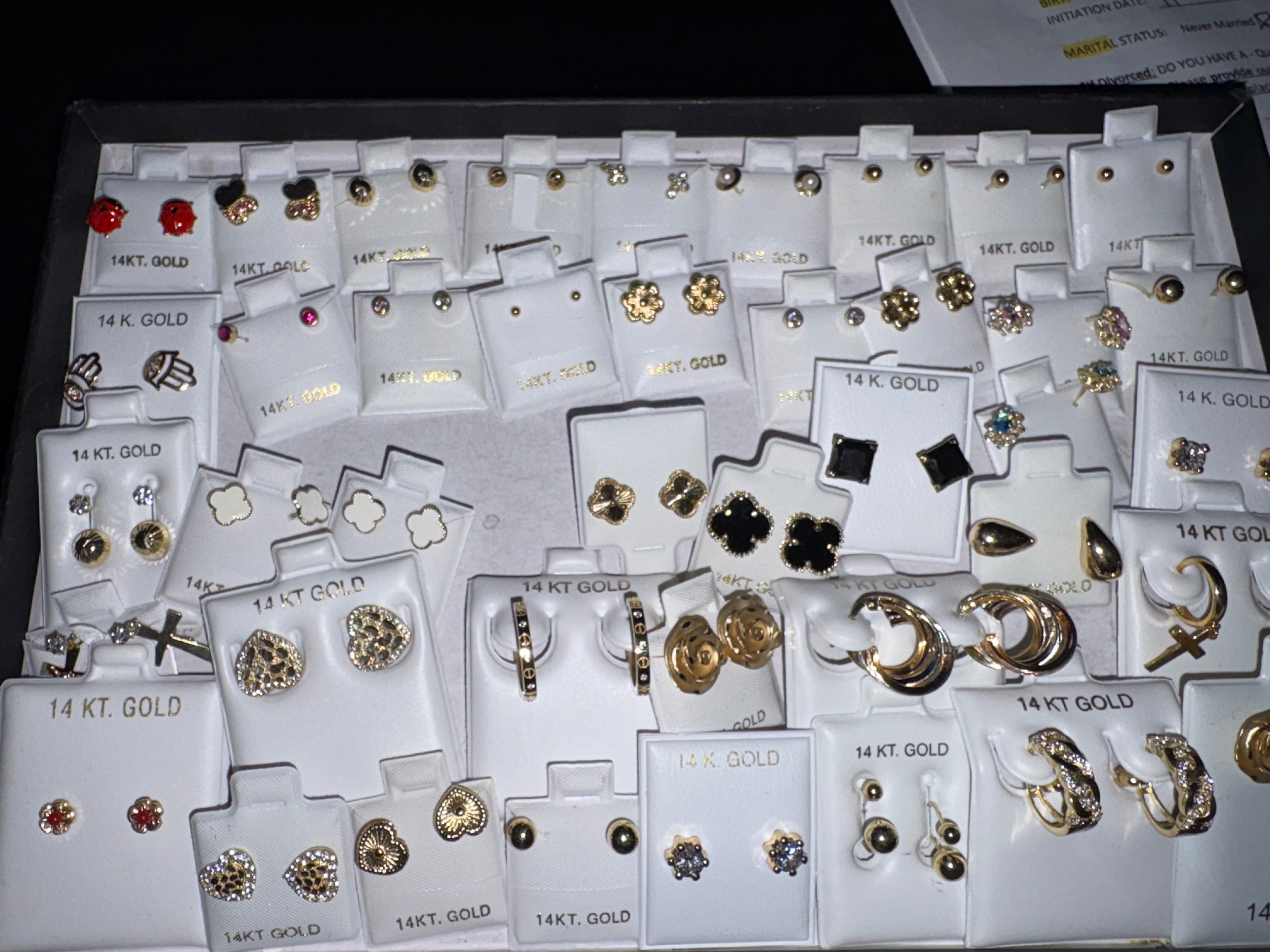 14k gold ear rings