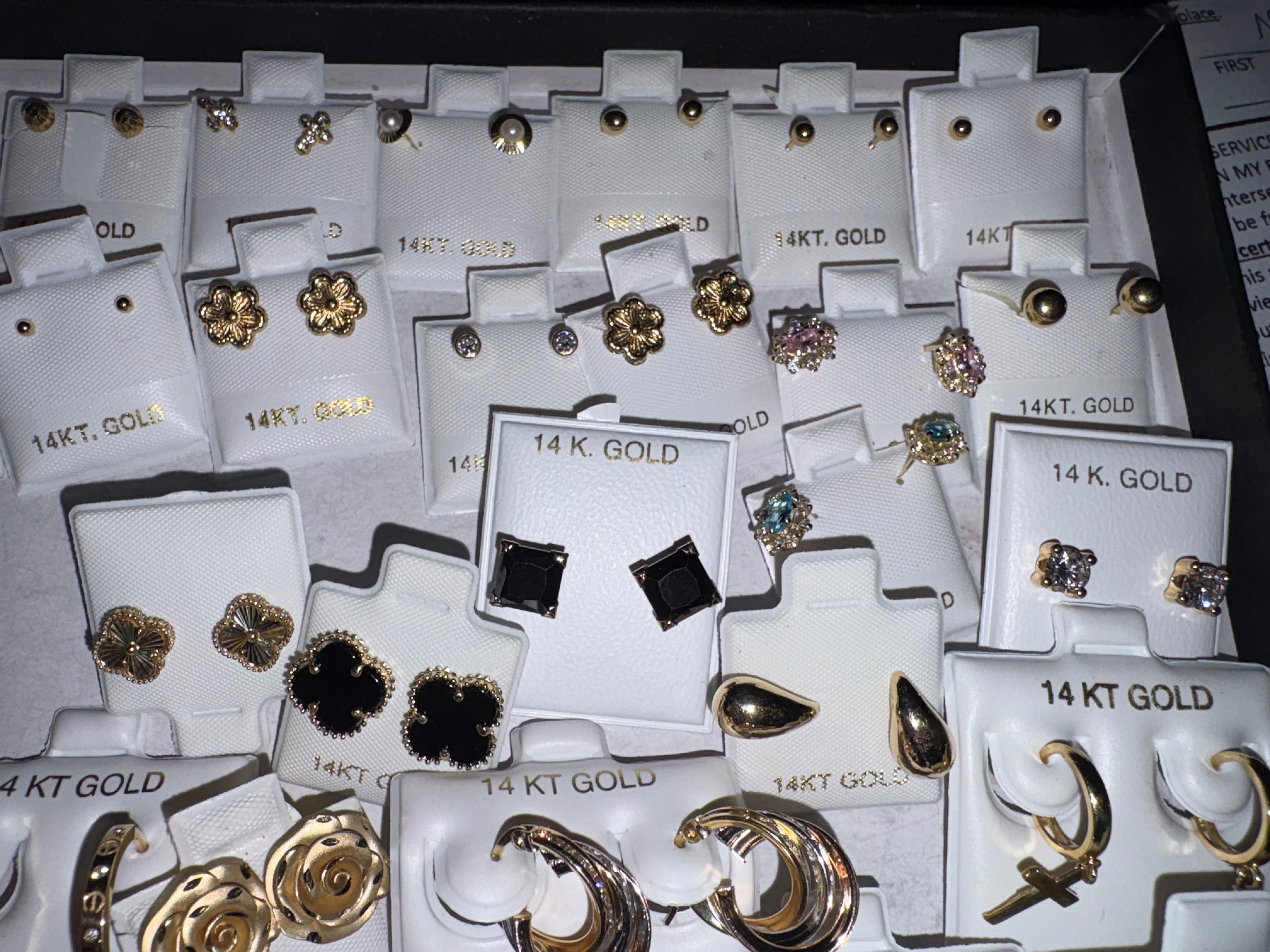 14k gold ear rings