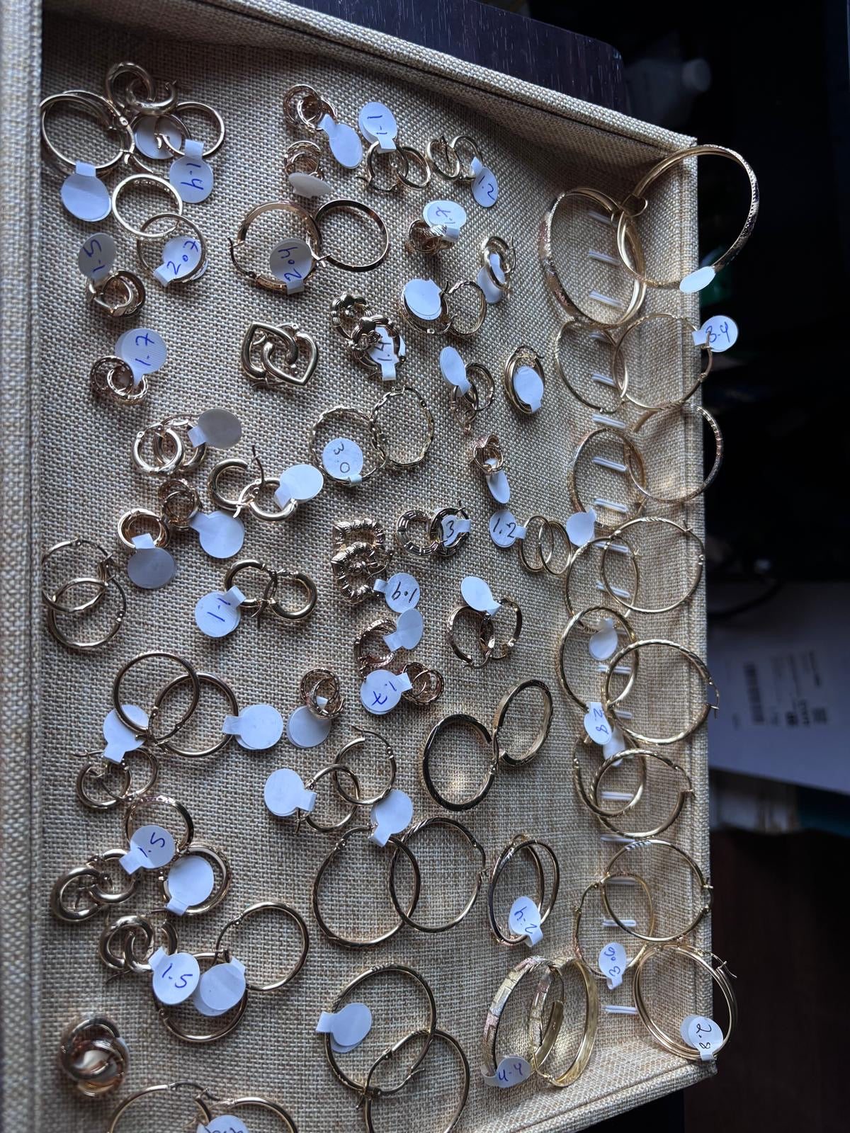 14 K gold earrings